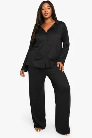 Boohoo Womens Plus Basic Shirt & Trouser PJ Set - - 18