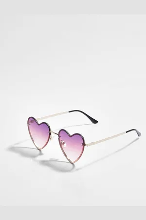 Boohoo Womens Ombre Heart Sunglasses - - One Size