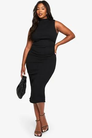 Boohoo Womens PLUS SLEEVELESS HIGH NECK MIDI DRESS - - 22