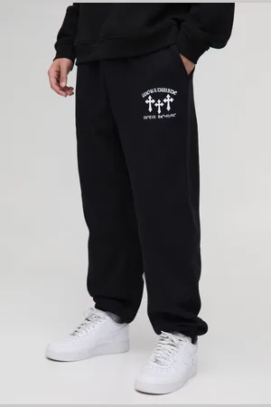 Boohoo Baggy Worldwide Cross Print Joggers - - L