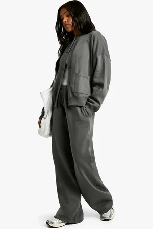Boohoo Womens Button Through Cardigan and Jogger Tracksuit - - M