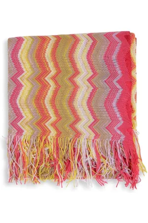 Missoni Zigzag Knitted Scarf Multicolor Chevron Women Scarves - One Size