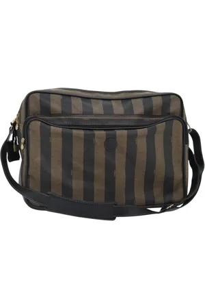 Fendi Preloved Zucca Striped Messenger Bag Unisex - Shoulder Bags - One Size