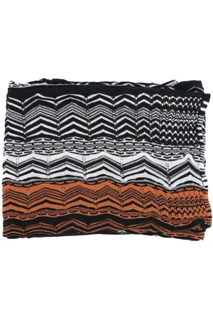 Missoni Zigzag Knitted Scarf Chevron Style Women - Multicolor Scarves - One Size