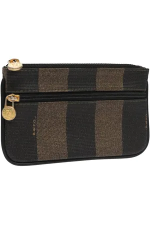 Fendi Preloved Zucca Coin Purse Double Zipper Wallet Women - - One Size