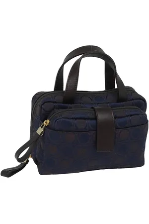 Salvatore Ferragamo Preloved Ferragamo Top Handle Bag Canvas Women Handbags - One Size