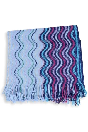 Missoni Zigzag Knit Fringe Scarf Multicolor Women Scarves - One Size