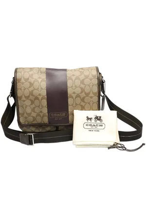 Coach Preloved Signature Canvas Messenger Bag Unisex - Shoulder Bags - One Size