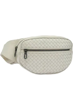 Bottega Veneta Preloved Intrecciato Belt Bag Beige Leather Women - Shoulder - One Size
