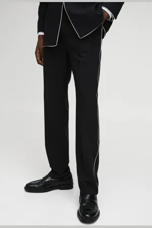 Boohoo Straight Leg Contrast Panel Trouser - - 30