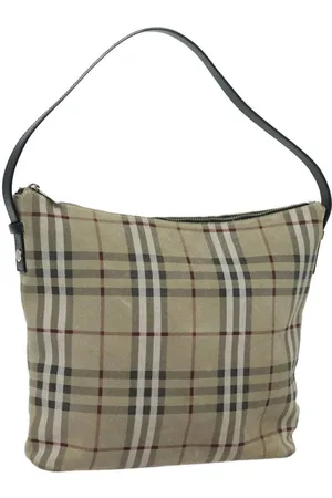 Burberry Preloved Plaid Canvas Shoulder Bag Women - One Size