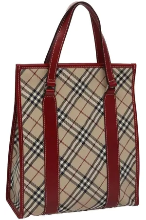 Burberry Preloved Nova Check Tote Red Trim Women - Tote Bags - One Size