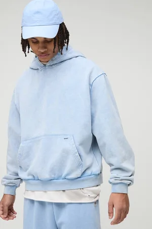 Boohoo Premium Heavyweight Boxy Washed Hoodie - - M