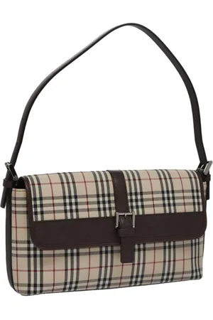 Burberry Preloved Brown Plaid Shoulder Bag Women - One Size