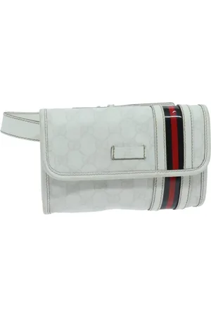 Gucci Preloved GG Canvas Belt Bag Web Detail Unisex - Shoulder Bags - One Size