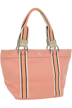 Burberry Preloved Peach Canvas Tote Bag Women - - One Size