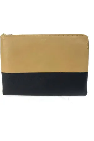 Céline Preloved Zipper Pouch Clutch Bicolor Style Women - Clutch Bags - One Size