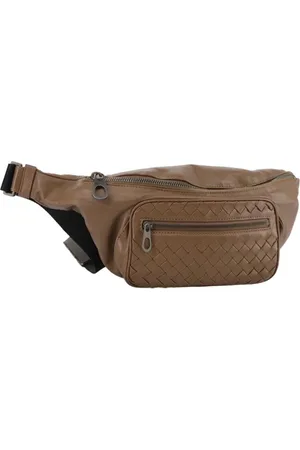 Bottega Veneta Preloved Intrecciato Leather Belt Bag Beige Unisex - Shoulder - One Size