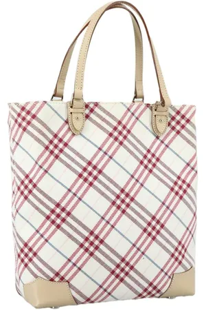 Burberry Preloved Plaid Tote Handbag Women - - One Size