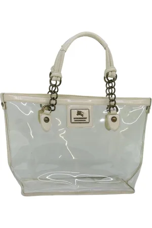 Burberry Preloved Transparent Tote Chain Strap Model Women Shoulder Bags - - One Size