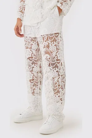 Boohoo Relaxed Fit Lace Suit Trouser - - 28