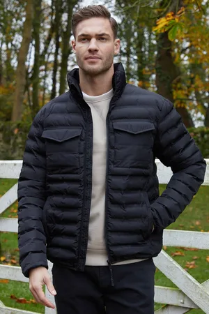 Threadbare Funnel Neck Lightweight Puffer Jacket - - S