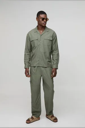 Boohoo Oversized Cargo Pocket Shirt & Trouser Set - - S