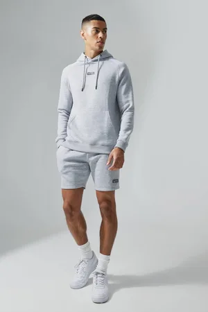 Boohoo Man Active Gym Training Hoodie & Short Set - - L