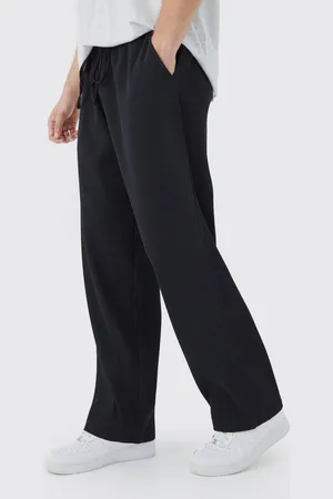 Boohoo Tall Elastic Waist Relaxed Fit Cropped Pleated Trouser - - M
