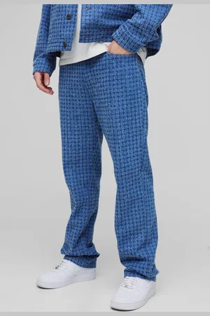 Boohoo Straight Leg Textured Denim Jeans - - 32R