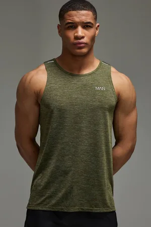 Boohoo Man Active Breathable Regular Fit Marl Vest - - XXXL