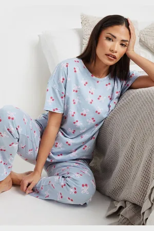 PixieGirl Womens Petite Cherry Bow Pyjama Set - - 10-12