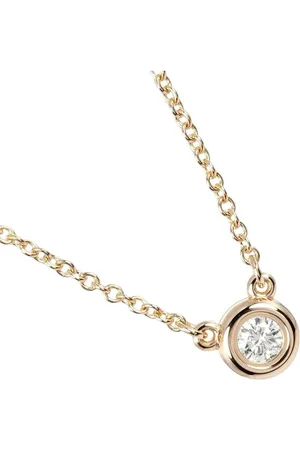 Tiffany & Co. Preloved Victoria Diamond Pendant 18k Rose Gold Women Necklaces - - One Size