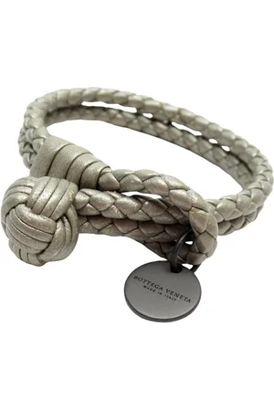 Bottega Veneta Preloved Intrecciato Knot Leather Bracelet Women - - One Size