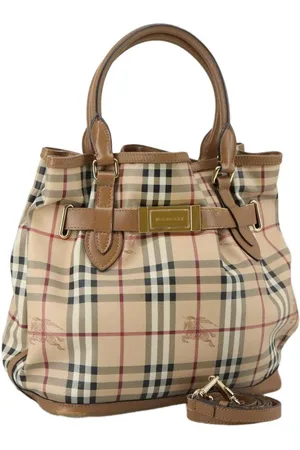 Burberry Preloved Check Canvas Tote Bag Women - - One Size