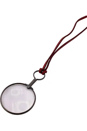 Hermès Preloved Vintage Magnifying Glass Pendant Necklace Women - - One Size