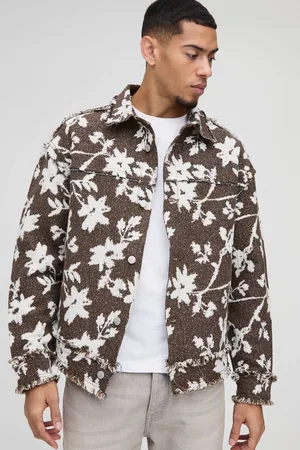 Boohoo Regular Fit Floral Tapestry Overshirt - - S