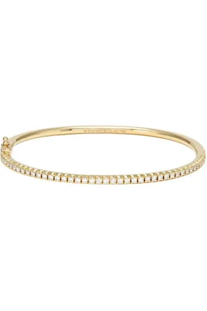 Tiffany & Co. Preloved Diamond Pav Bangle AU750 Women - Gold Bracelets - - One Size