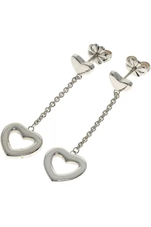 Tiffany & Co. Preloved Return to Tiffany Heart Dangle Earrings Women - Silver - - One Size