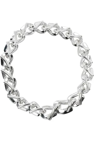 Tiffany & Co. Preloved Interlocking Circles Bracelet Silver Chain Women - - One Size