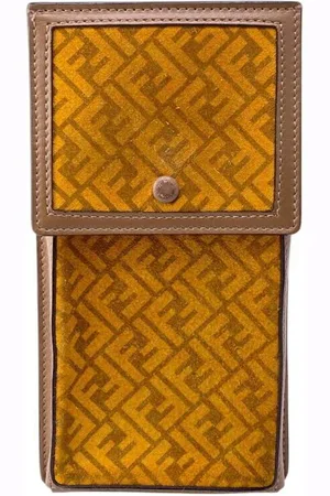 Fendi Preloved Phone Holder Clutch FF motif Unisex - Clutch Bags - One Size