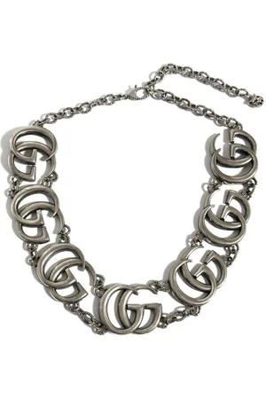 Gucci Preloved Interlocking G Chain Belt Women - Silver Necklaces - - One Size