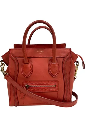 Céline Preloved Nano Luggage Tote Leather Women Handbags - One Size