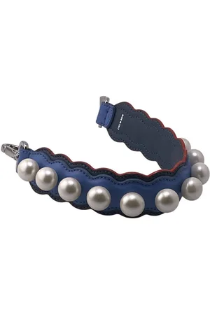 Fendi Preloved Wave Leather Strap Pearl Detail Women - Wallets - One Size