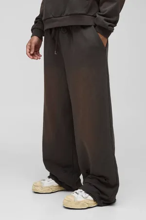 Boohoo Premium Wide Leg Heavyweight Washed Joggers - - L