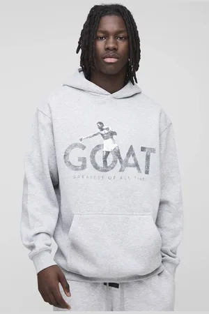 Boohoo Oversized Boxy Muhammad Ali Goat License Printed Hoodie - - XS