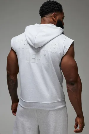 Boohoo Training Dept Sleeveless Zip Through Loopback Regular Fit Hoodie - - M