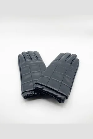 SVNX Womens Quilted PU Leather Gloves - - One Size