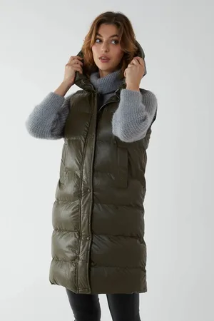 Blue Vanilla Womens Hooded Puffer Gilet - - XL