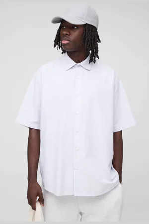 Boohoo Super Oversized Stripe Short Sleeve Shirt - - M